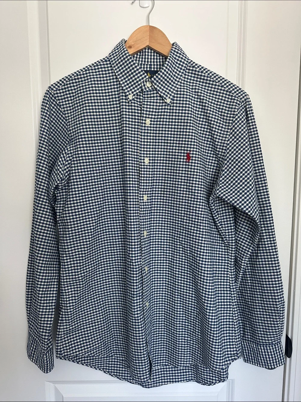 Polo by Ralph Lauren Men’s Blue & White Gingham Button-Down Shirt M